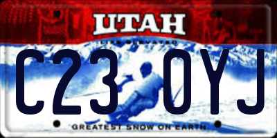 UT license plate C230YJ