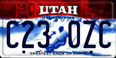 UT license plate C230ZC