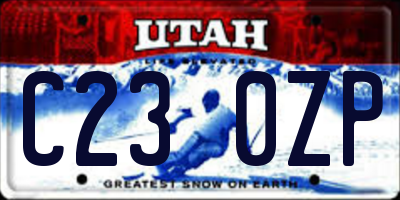 UT license plate C230ZP