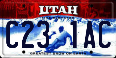 UT license plate C231AC
