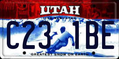 UT license plate C231BE