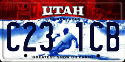 UT license plate C231CB