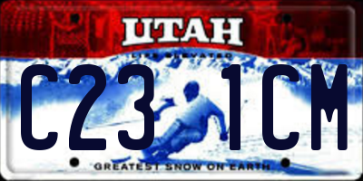 UT license plate C231CM