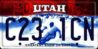 UT license plate C231CN