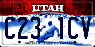 UT license plate C231CV