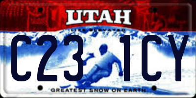 UT license plate C231CY