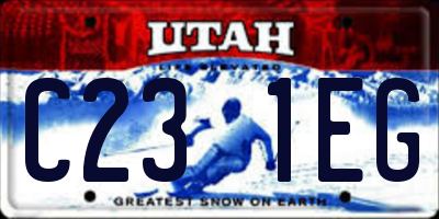 UT license plate C231EG
