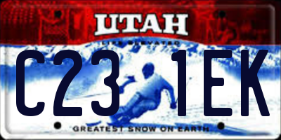 UT license plate C231EK