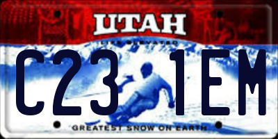 UT license plate C231EM