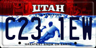 UT license plate C231EW