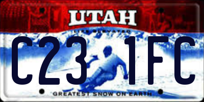 UT license plate C231FC