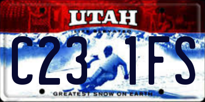 UT license plate C231FS