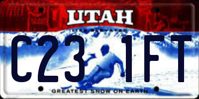 UT license plate C231FT