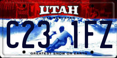 UT license plate C231FZ