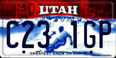 UT license plate C231GP