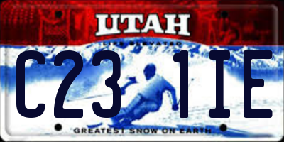 UT license plate C231IE