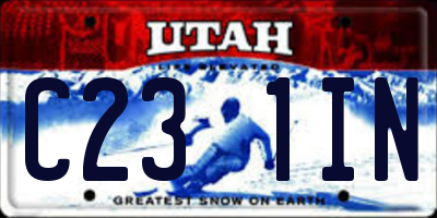 UT license plate C231IN