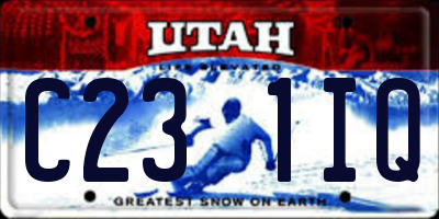 UT license plate C231IQ