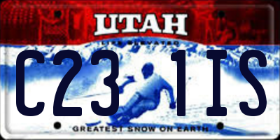 UT license plate C231IS