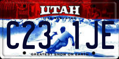 UT license plate C231JE