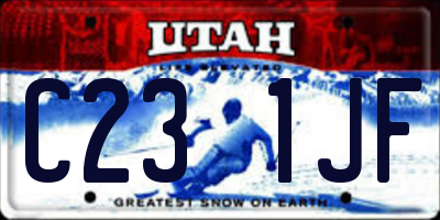 UT license plate C231JF