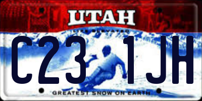 UT license plate C231JH