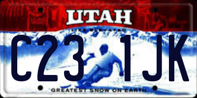 UT license plate C231JK