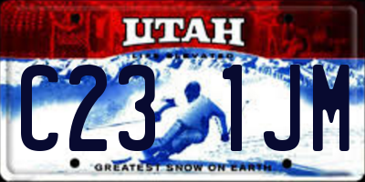 UT license plate C231JM