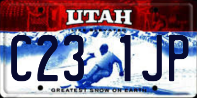 UT license plate C231JP