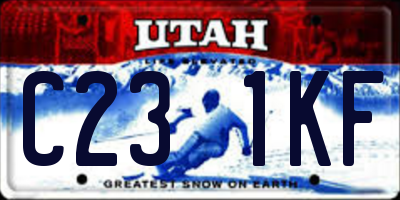 UT license plate C231KF