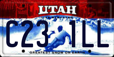 UT license plate C231LL