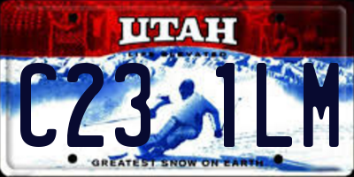 UT license plate C231LM