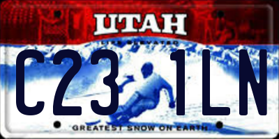 UT license plate C231LN