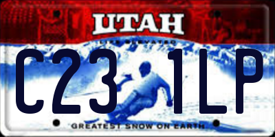 UT license plate C231LP