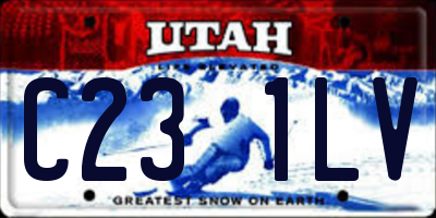 UT license plate C231LV