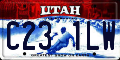 UT license plate C231LW