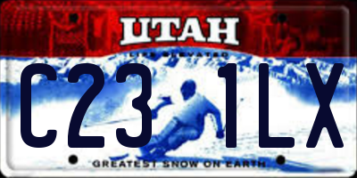 UT license plate C231LX