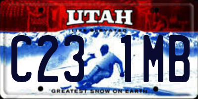 UT license plate C231MB