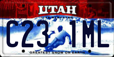UT license plate C231ML