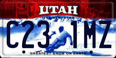 UT license plate C231MZ