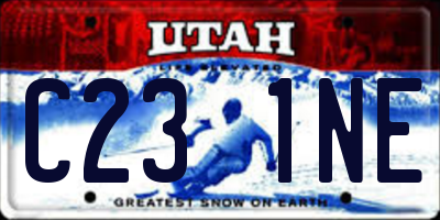 UT license plate C231NE
