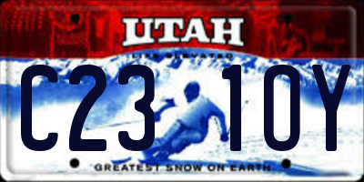 UT license plate C231OY