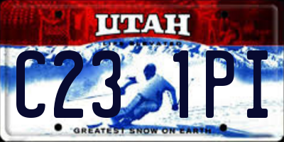 UT license plate C231PI