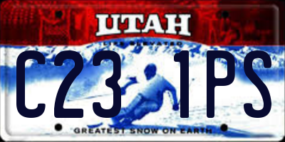 UT license plate C231PS