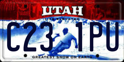 UT license plate C231PU