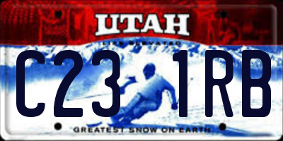 UT license plate C231RB