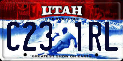 UT license plate C231RL