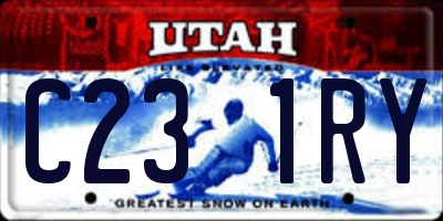 UT license plate C231RY