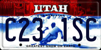 UT license plate C231SC