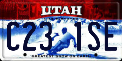 UT license plate C231SE